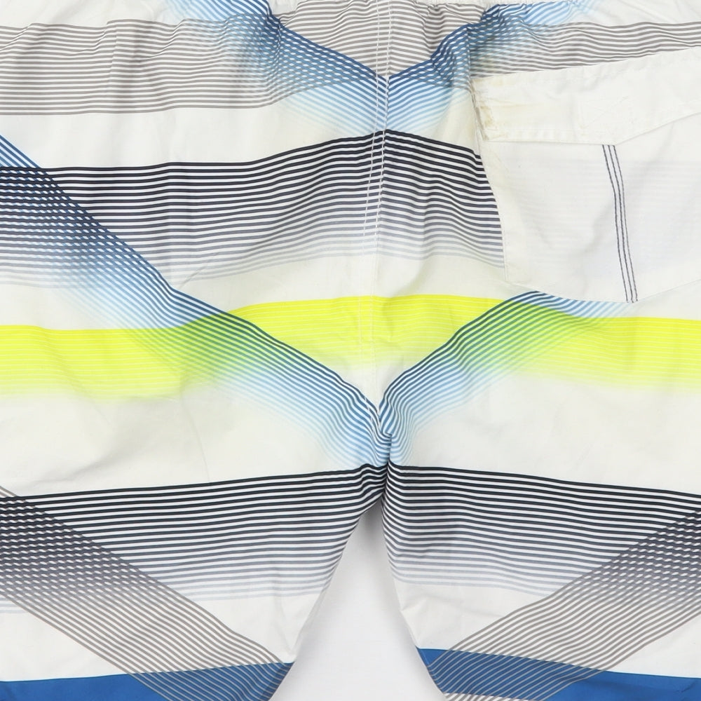 Premium Swimwear Mens Multicoloured Geometric Polyester Bermuda Shorts Size S L11 in Regular