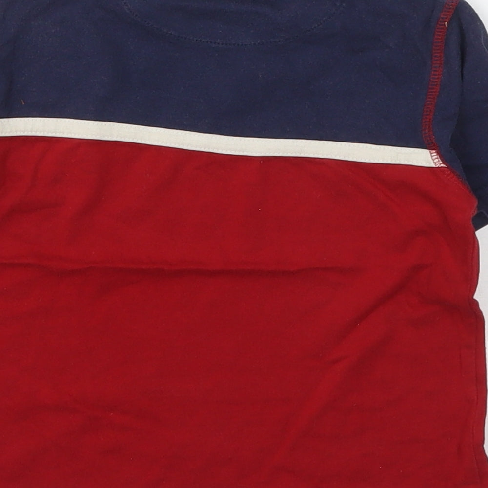 Chalk Boys Multicoloured Colourblock Cotton Basic T-Shirt Size 3-4 Years Round Neck
