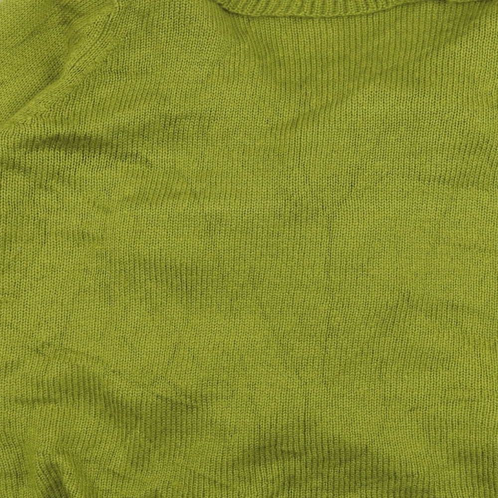 Joanna Hope Womens Green V-Neck Acrylic Cardigan Jumper Size 14