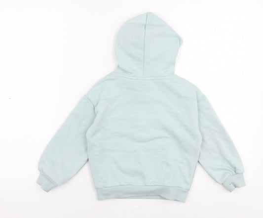 Matalan Girls Blue Polyester Pullover Hoodie Size 4 Years Pullover - NYC