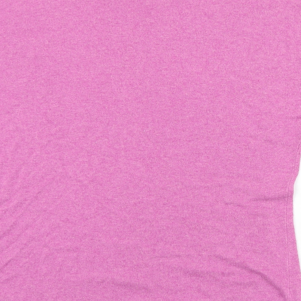 TU Womens Purple Round Neck Viscose Pullover Jumper Size 8