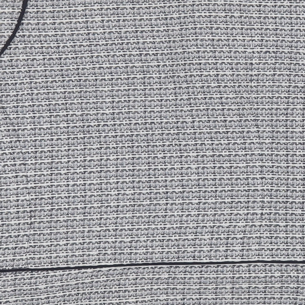 Linea Womens White Geometric Jacket Size 16