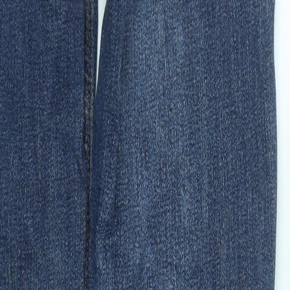 Inwear Mens Blue Cotton Straight Jeans Size 27 in L30 in Regular Zip