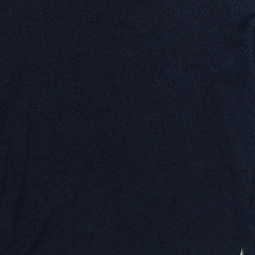 Kensington Mens Blue Round Neck Acrylic Pullover Jumper Size L