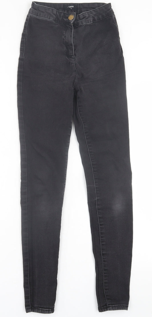 Womens UK Size 8 Matalan Regular Fit Skinny Black Jeans