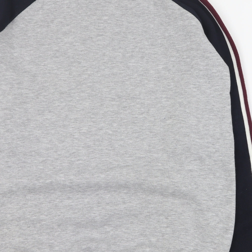 Marks and Spencer Girls Grey Cotton Pullover Sweatshirt Size 13-14 Years Pullover