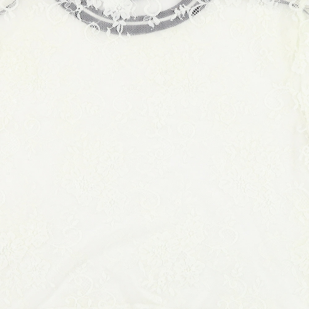 Womens UK Size XS H&M White Basic T-Shirt