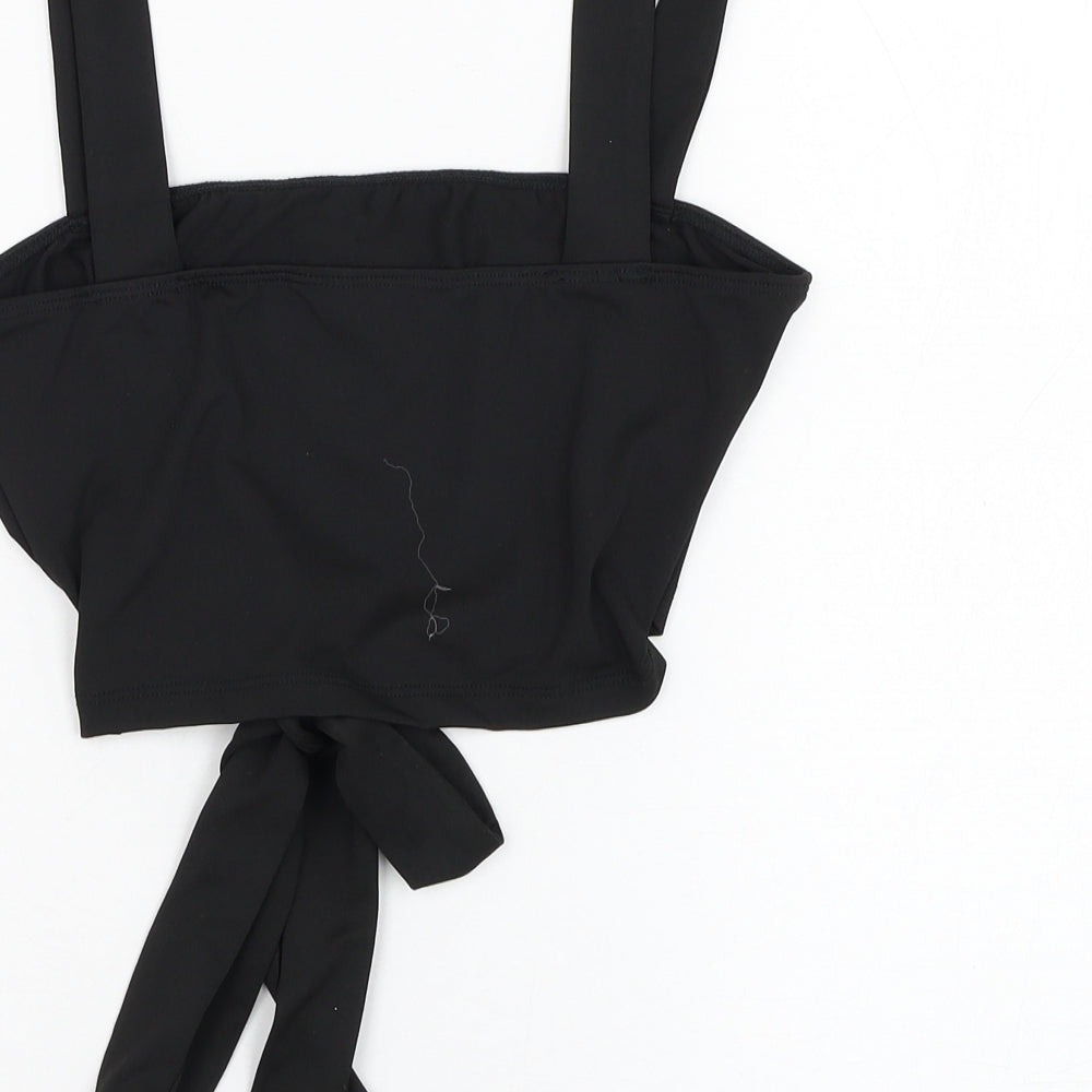 SheIn Womens Black Polyester Cropped Tank Size XS Square Neck