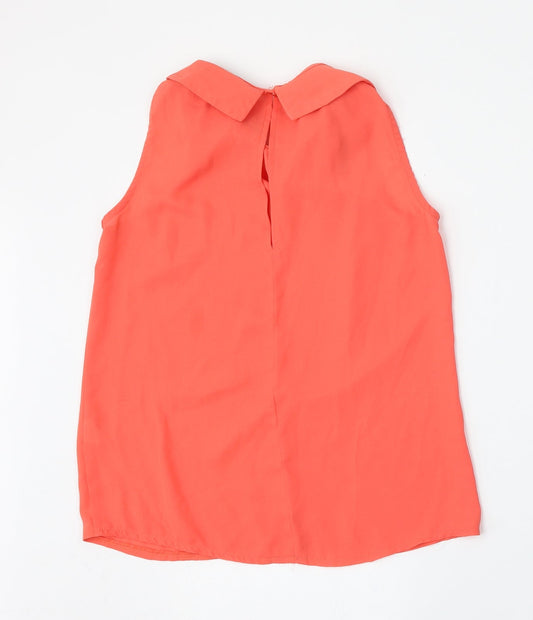 Atmosphere Womens Pink Polyester Basic Blouse Size 6 Collared