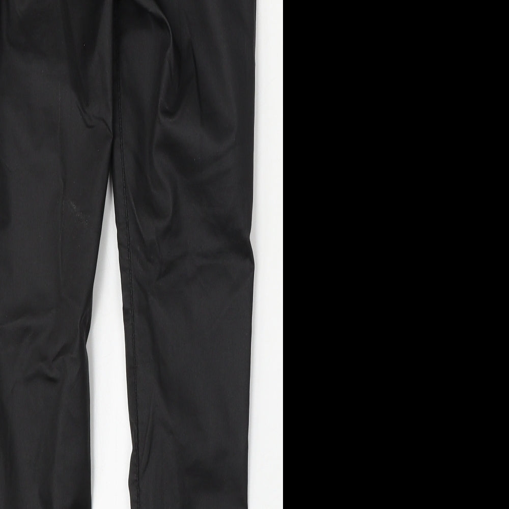 Topshop Womens Black Polyurethane Skinny Jeans Size 25 L28 in Regular Button