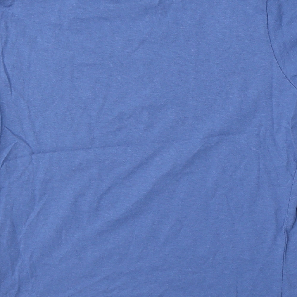 Primark Boys Blue Polyester Basic T-Shirt Size 8-9 Years Round Neck