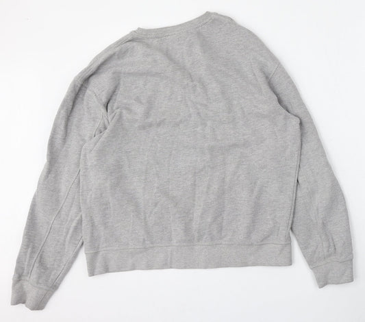 Topshop Mens Grey Cotton Pullover Sweatshirt Size S