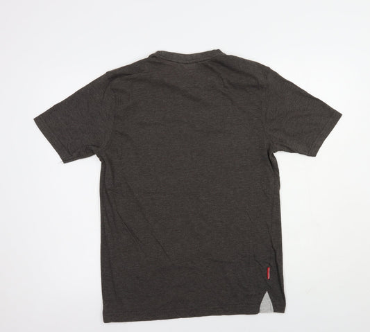 Slazenger Mens Brown Cotton T-Shirt Size S Crew Neck