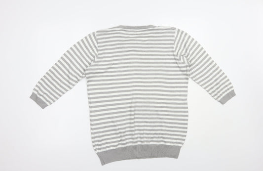 Womens UK Size M Preworn Grey Pullover Jumper
