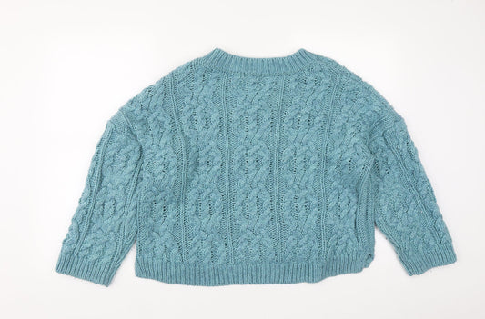 Womens UK Size M H&M Green Pullover Jumper