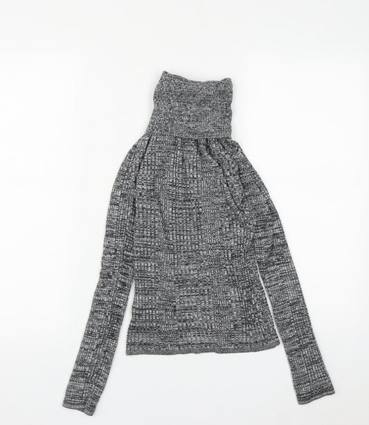 Womens UK Size 6 Topshop Grey Pullover Jumper