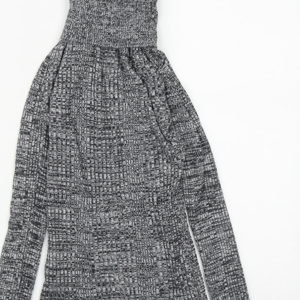 Womens UK Size 6 Topshop Grey Pullover Jumper