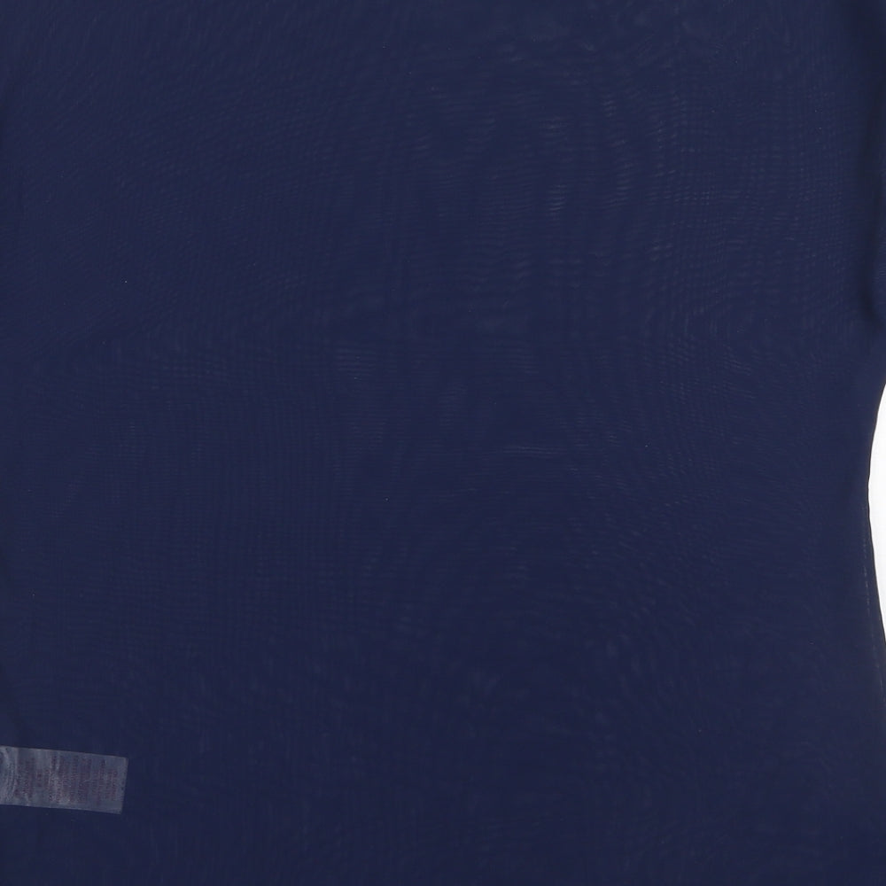 Womens UK Size 10 Peacocks Blue Basic T-Shirt