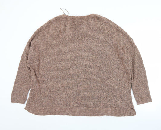 Womens UK Size S New Look Brown Pullover Jumper
