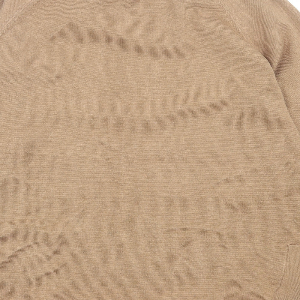 Gallery Womens Brown Crew Neck Polyester Pullover Jumper Size S