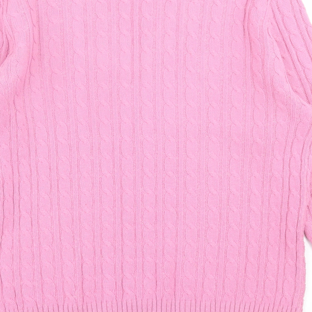 Womens UK Size S CHIC Pink Pullover Jumper