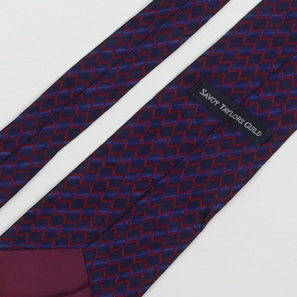Mens Savoy Taylors Guild Multicoloured Geometric Pointed Tie