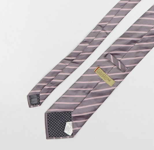 Mens Collezione Multicoloured Striped Pointed Tie