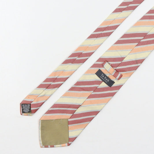 Tie Rack Mens Multicoloured Striped Silk Pointed Tie One Size