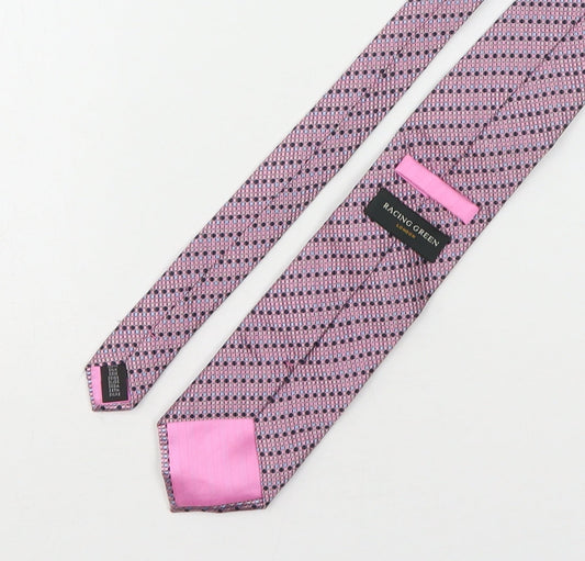 Racing Green Mens Multicoloured Geometric Silk Pointed Tie One Size