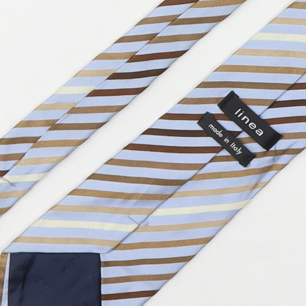 Linea Mens Multicoloured Striped Silk Pointed Tie One Size