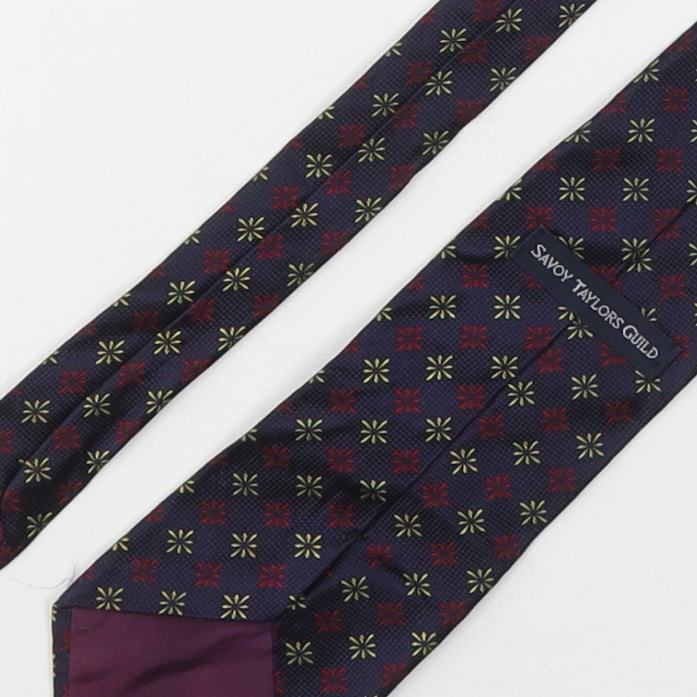 Mens Savoy Taylors Guild Multicoloured Geometric Pointed Tie