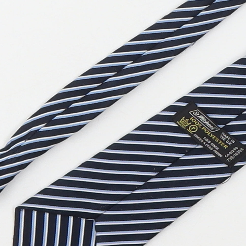 Mens St Michael Multicoloured Striped Pointed Tie