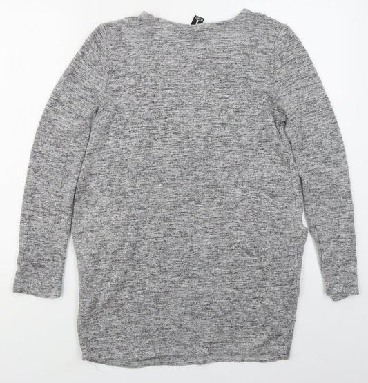 Womens UK Size 8 Izabel London Grey Pullover Jumper