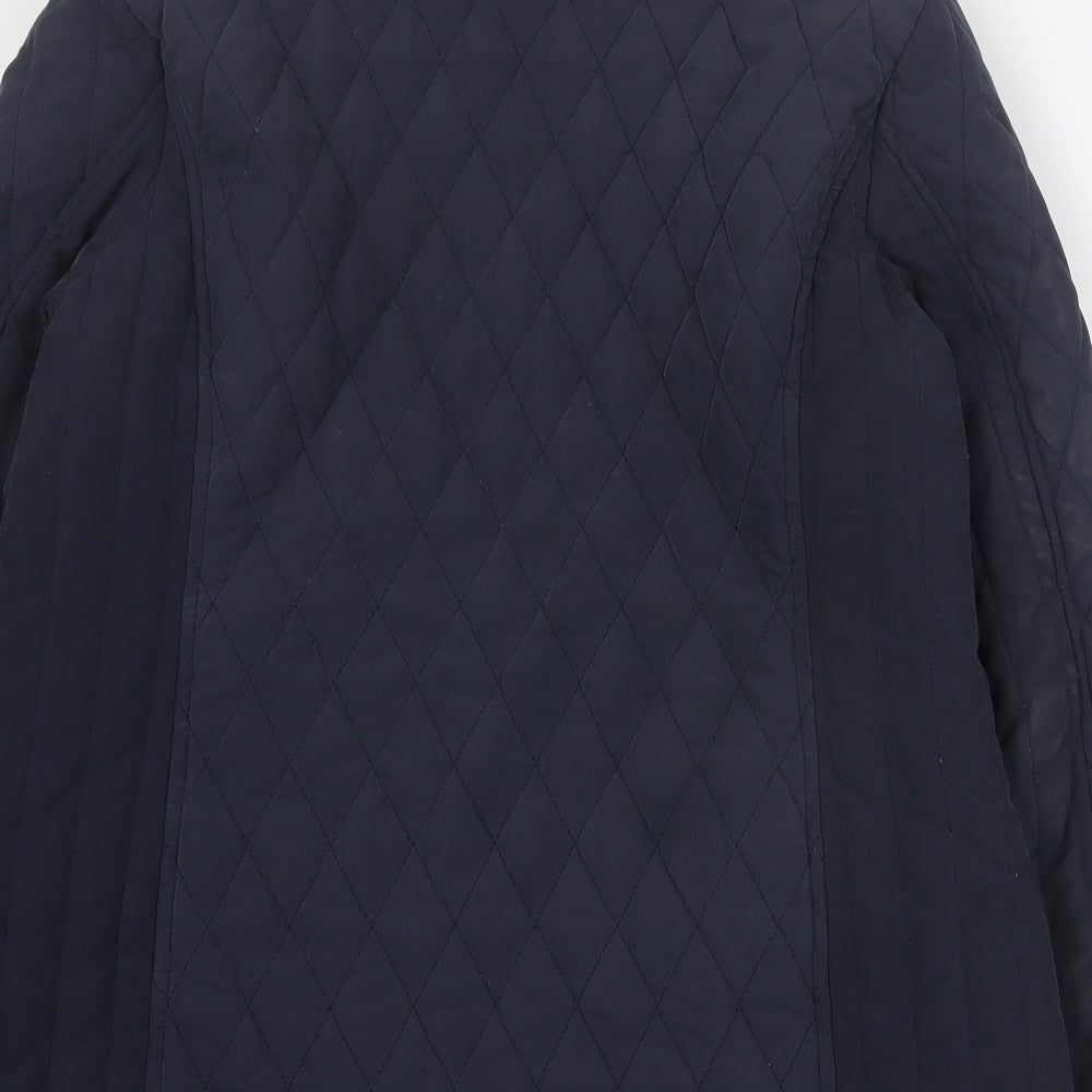 Womens UK Size 12 BHS Blue Quilted Coat
