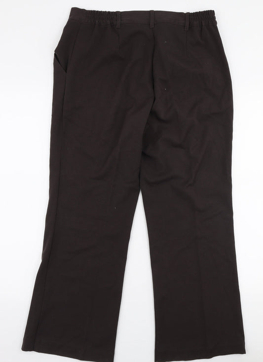 Womens UK Size 14 Anna Rose Regular Fit Brown Trousers