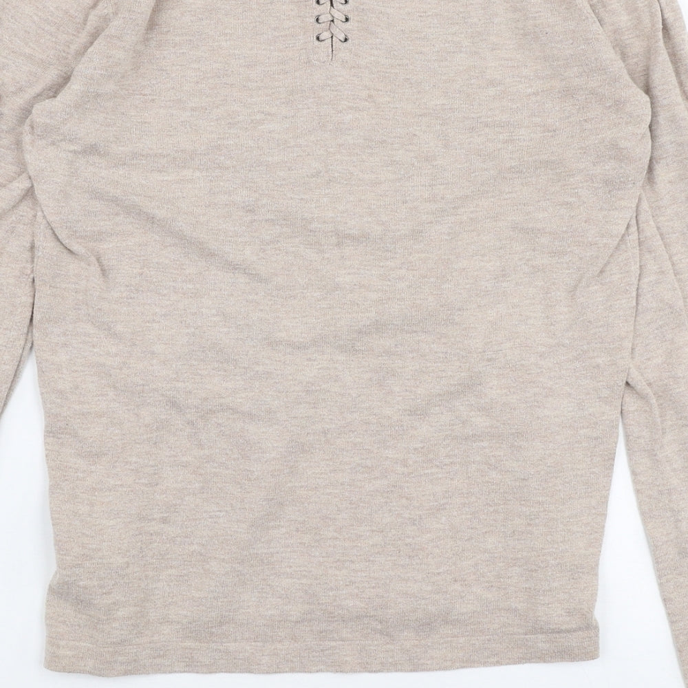 Womens UK Size 8 NEXT Beige Pullover Jumper
