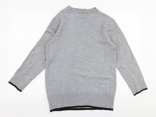 Womens UK Size M Ann Marie Grey Pullover Jumper