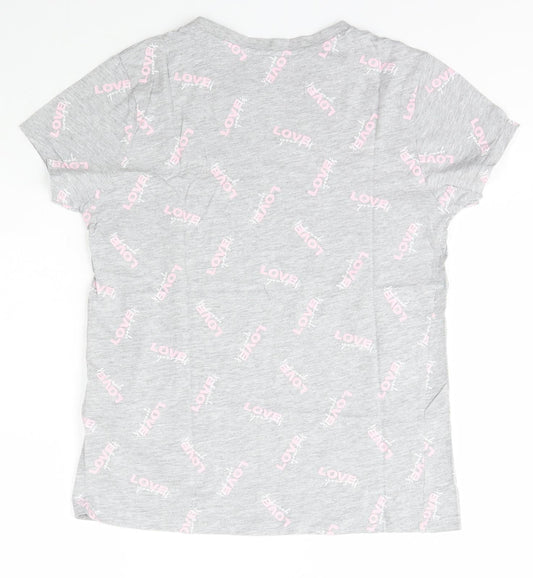 Primark Womens Grey Cotton Basic T-Shirt Size XS Crew Neck