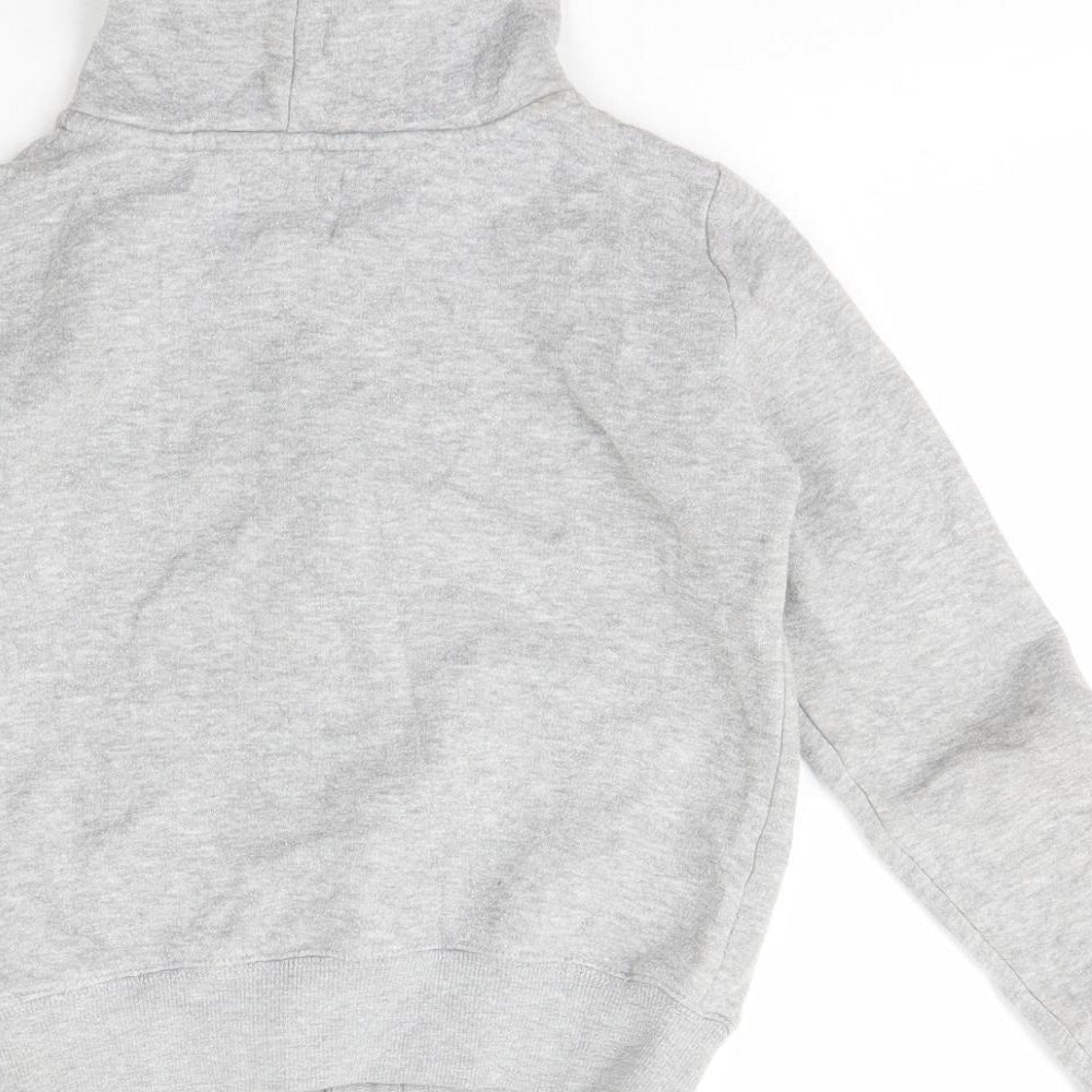 Feva Diva Boys Grey Polyester Full Zip Hoodie Size 7-8 Years Zip