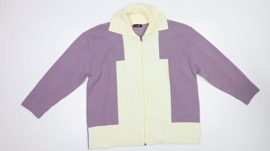 Womens UK Size L Insight Purple Full Zip Jumper