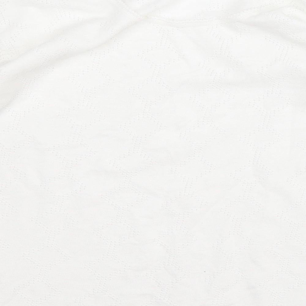 Womens UK Size M Preworn White Pullover Jumper