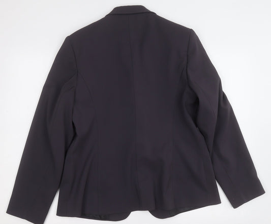 George Womens Grey Jacket Blazer Size 14 Button