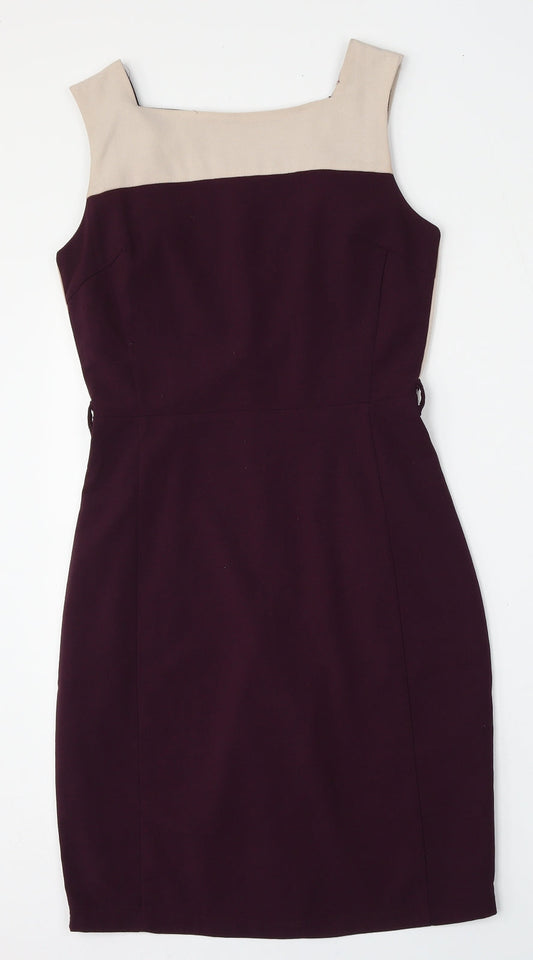 Apricot Womens Purple Polyester Bodycon Size XS V-Neck