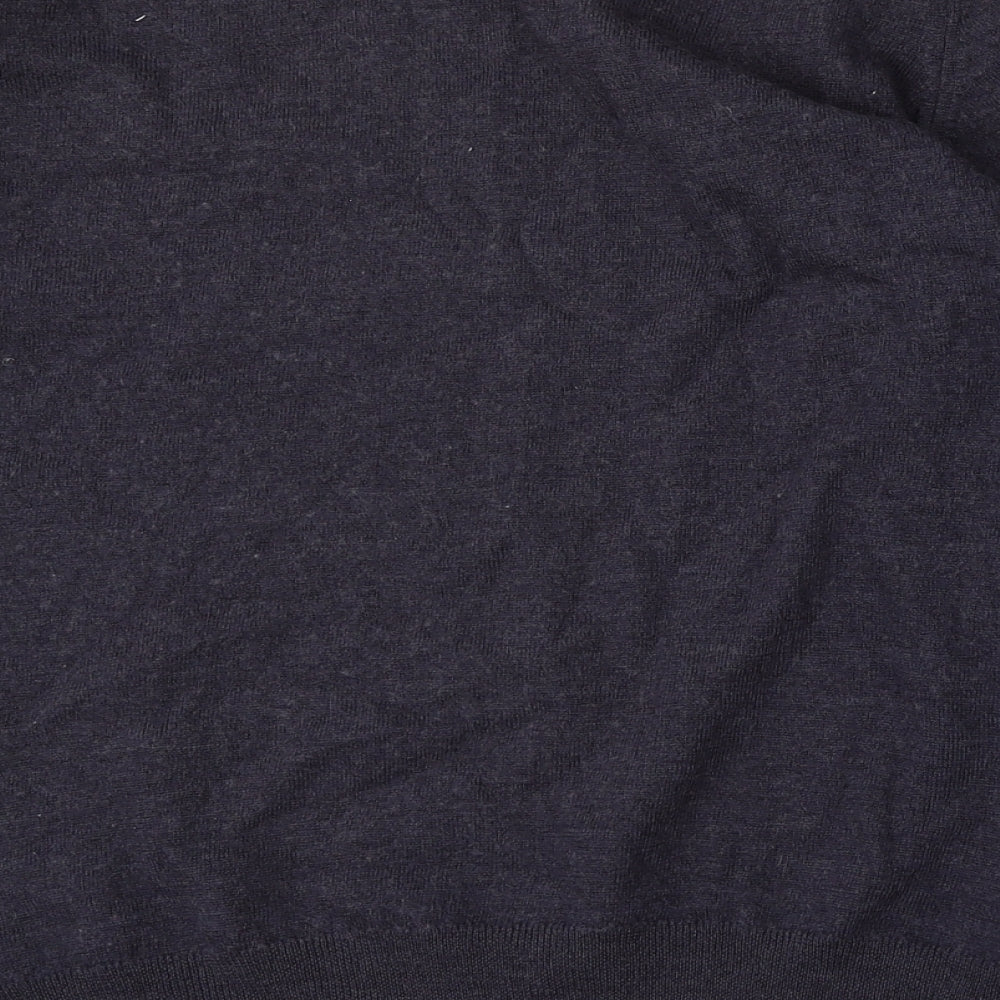 Preworn Mens Blue Round Neck Polyester Pullover Jumper Size L