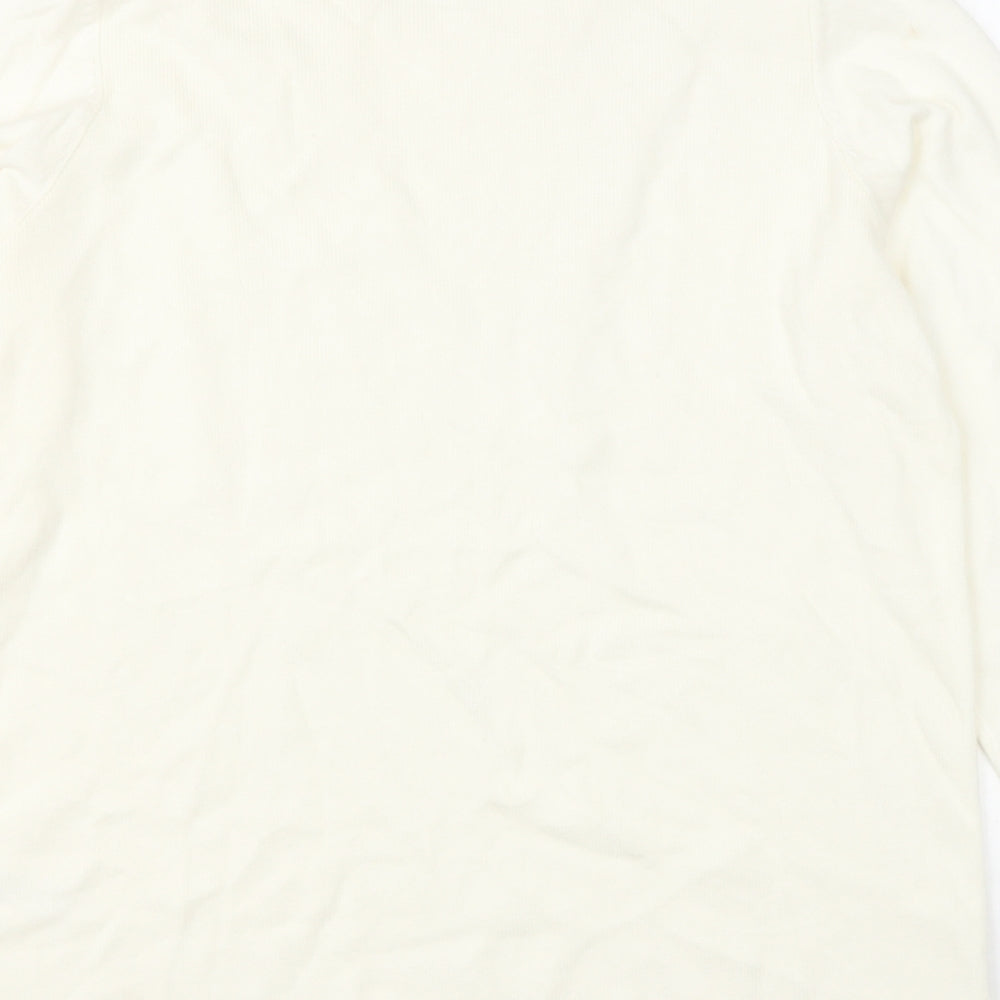 TU Womens Ivory Roll Neck Viscose Pullover Jumper Size 14