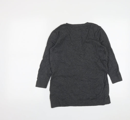 Gap Womens Grey Round Neck Cotton Pullover Jumper Size XS