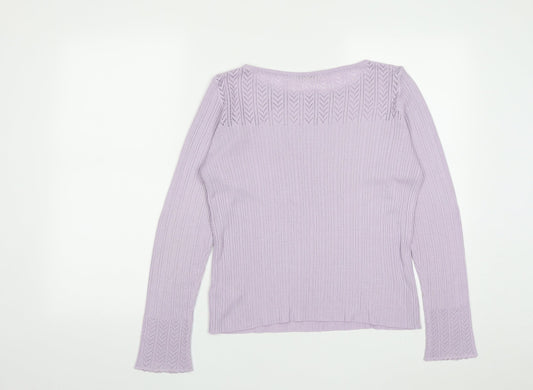 Womens UK Size 14 Marks and Spencer Purple Pullover Jumper