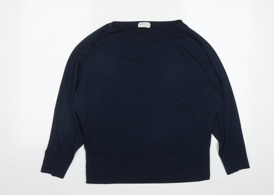 Womens UK Size M Apricot Blue Pullover Jumper