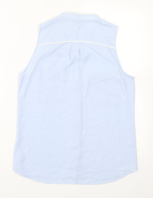 Womens UK Size 6 H&M Blue Basic Button-Up