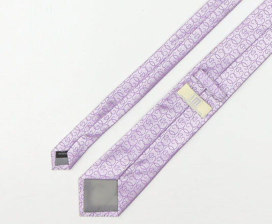 Michelsons Mens Pink Geometric Silk Pointed Tie One Size